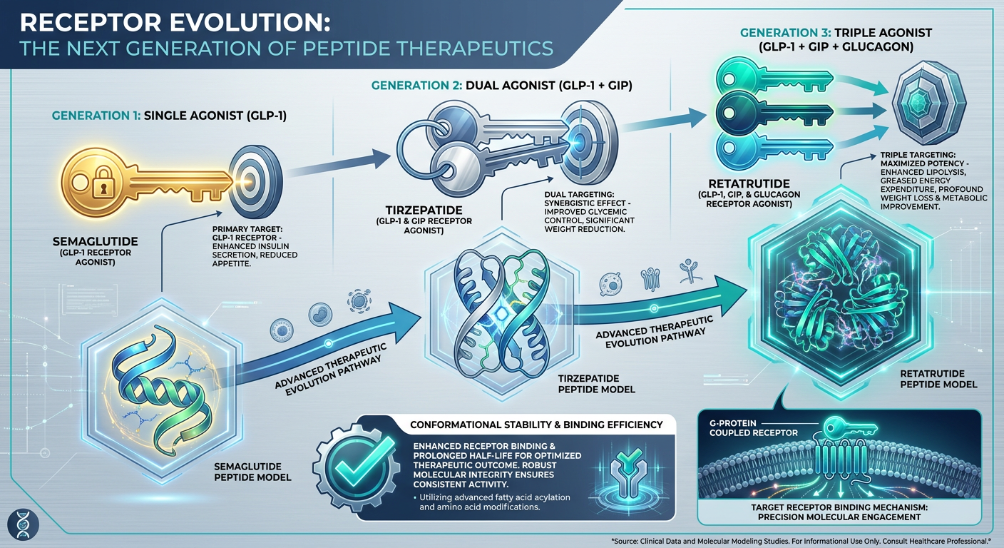 Scientific diagram comparing the molecular structure and receptor binding of <a href=
